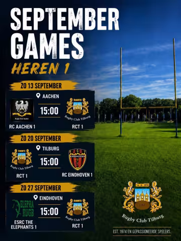 Wedstrijden heren 1 september